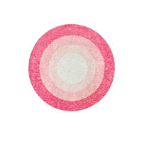 Genérico - Alfombra Redonda 100 Cm Super Suave Circulos Fucsia