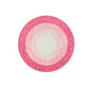 Genérico - Alfombra Redonda 100 Cm Super Suave Circulos Fucsia