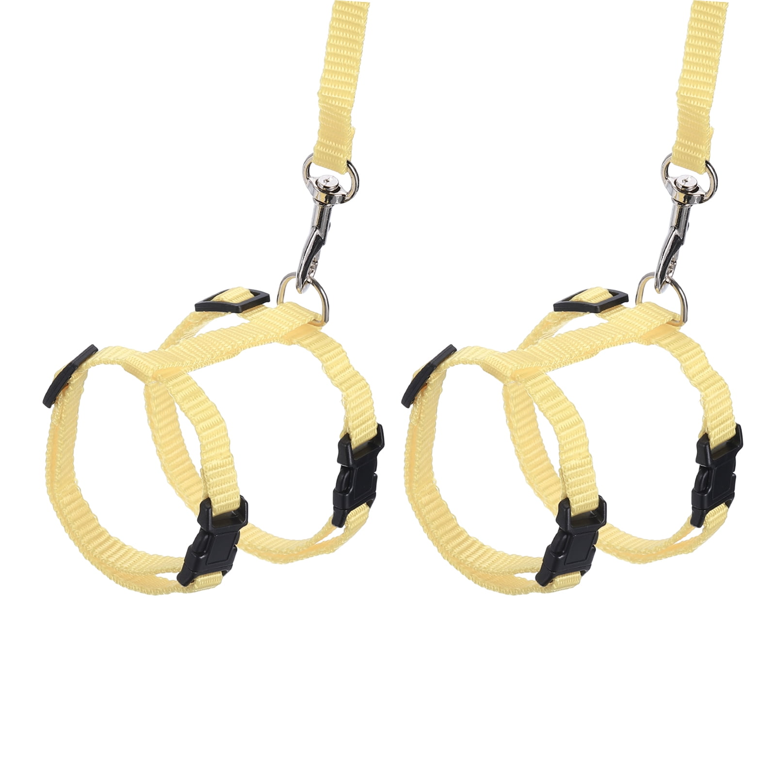 Uxcell 2Pcs Arnés y Correa para Conejo a Prueba de Escape Arnés para Animales Pequeños Correa Suave con Hebilla Ajustable Beige para Paseo de Cachorros