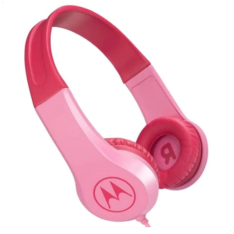 Audífonos Para Niños Motorola Jr200 Con Cable Manos Libres Color Rosado