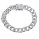 thumbnail image 1 of Pulsera para Hombre de Plata Esterlina 925 Transparente 5A+ CZ Pulsera de Eslabones de Cadena Cubana para Hombre Hipoalergénica Pulsera de Diamante Simulado Joyería para Hombre 16-22CM, 1 of 7