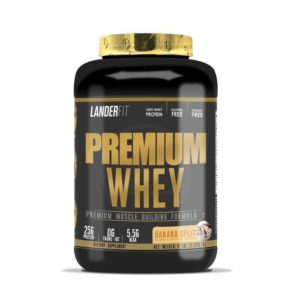 Premium Whey Protein 5lbs - Banana Split - Landerfit