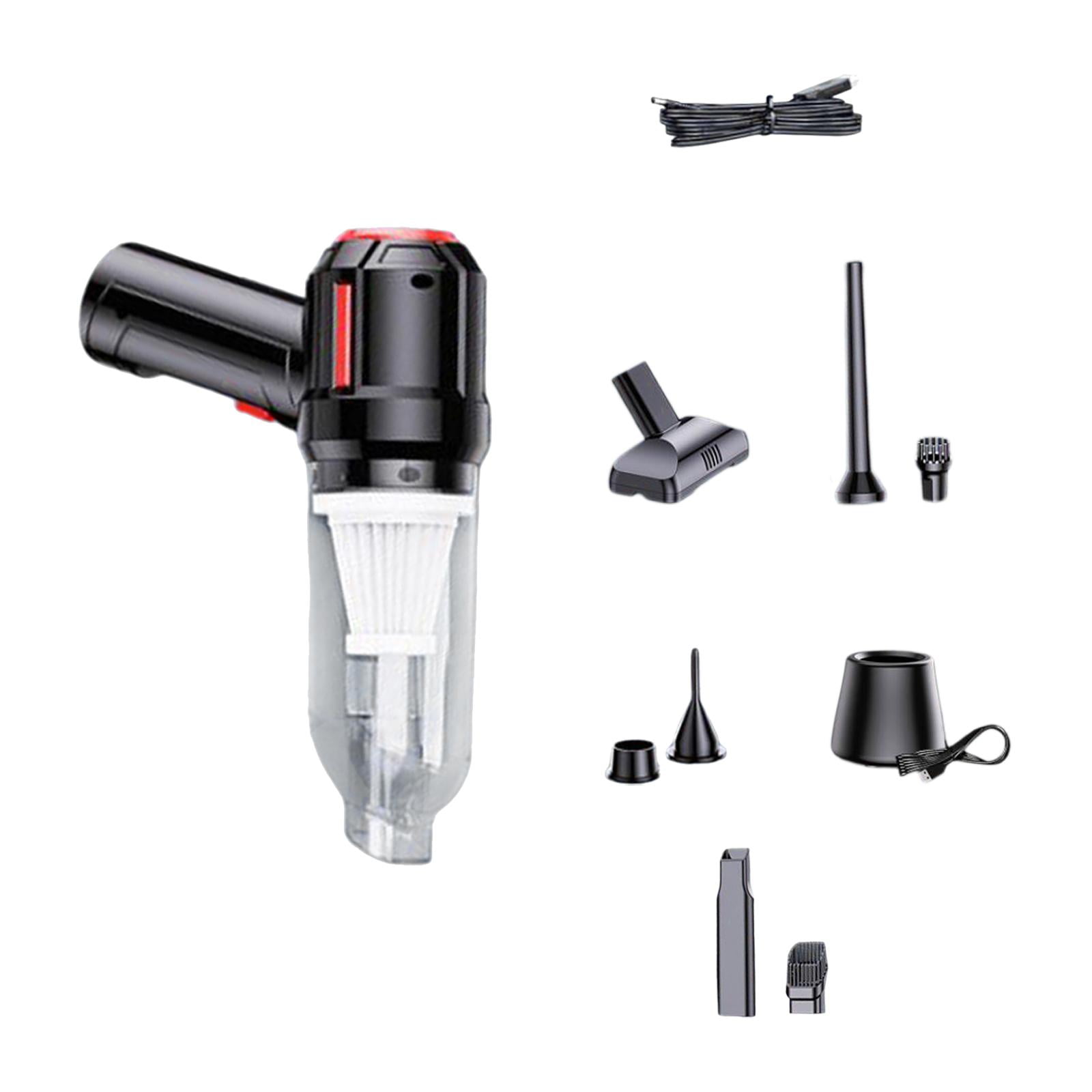 Ioensy - Aspirador De Coche De Mano Inalámbrico Carga Usb Actualización Negra Duradera