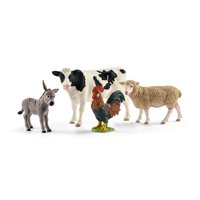 Set De Animales De Granja Schleich Farm World Con Vaca, Oveja Y Burro