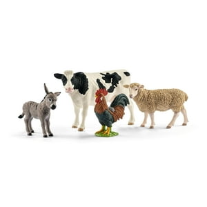 Set De Animales De Granja Schleich Farm World Con Vaca, Oveja Y Burro