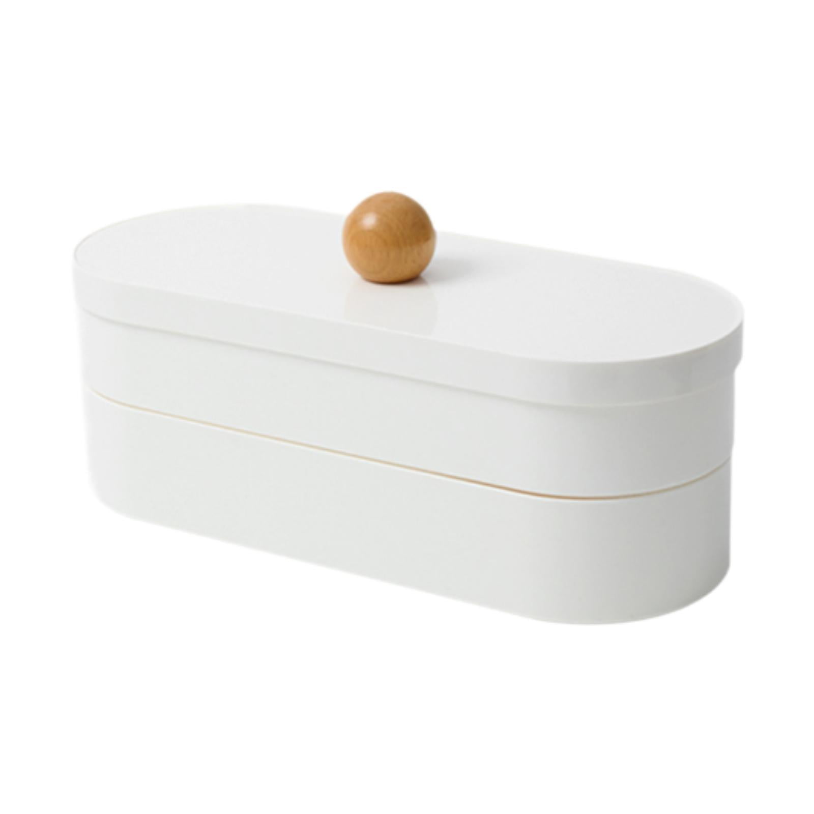 Magideal - Organizador De Cabello Accesorios Para El Cabello Caja De Almacenamiento Caja De Joyas Portátiles Organizador De Joyas Para Clips Para El Cabello Bows Blanco