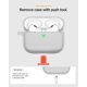thumbnail image 3 of Funda Spigen para AirPods Pro 3 2025, cubierta de tela gris, 3 of 7