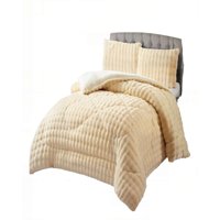 Genérico - Cobertor Imitacion De Piel De Conejo 2 Plaza Color Amarillo