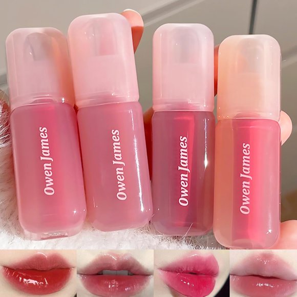 Set de 4 Brillos Labiales Hidratantes Baorder con Acabado Brillante