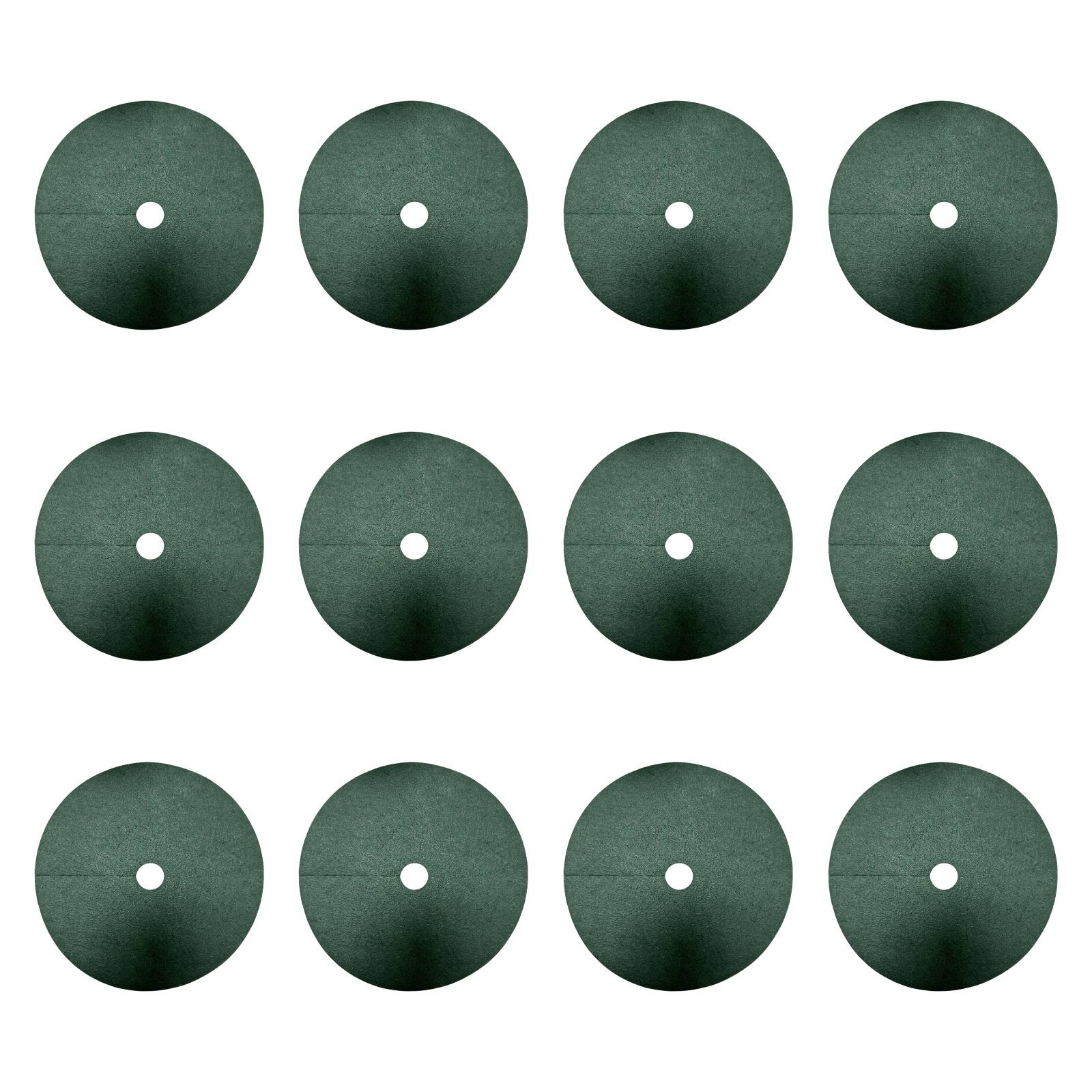 Ioensy - 12 Anillos De Mantillo Para Árboles, Para Jardinería, Gruesos, Reutilizables, Degradables, No Tejidos, Con Agujero De 62 Cm Y 7 Cm.