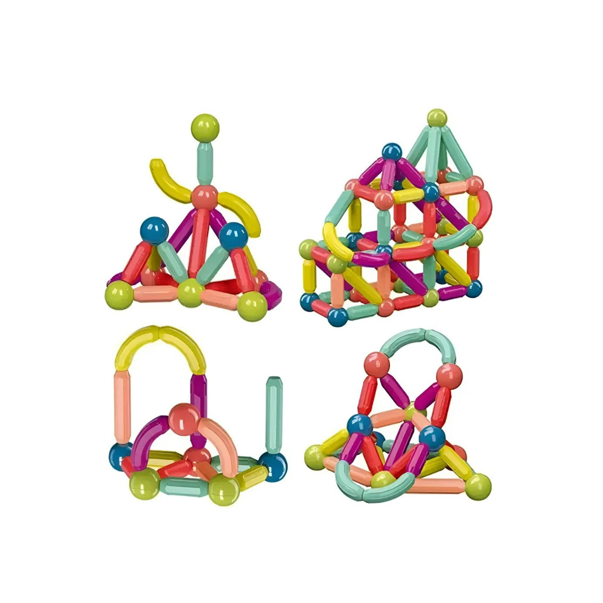 Click Ventas - Set Didáctico Barras Magnéticas 64 Piezas Para Niños Niñas