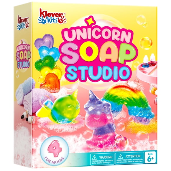 Kit para hacer jabón Klever Kits Haz tu propio jabón de unicornio