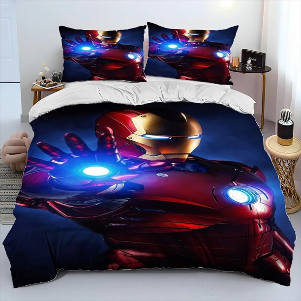 Marvel Anime Avengers Iron Man Children's Bedding Sets Pillowcases