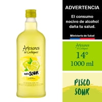 Cóctel Pisco Sour Limón 16° Botella 1 L Artesanos Del Cochiguaz