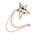 thumbnail image 3 of Trajes Broche Pin Estrella Cráneo Pin Insignia Borla Camisa de cadena Collar Pin Dorado, 3 of 5