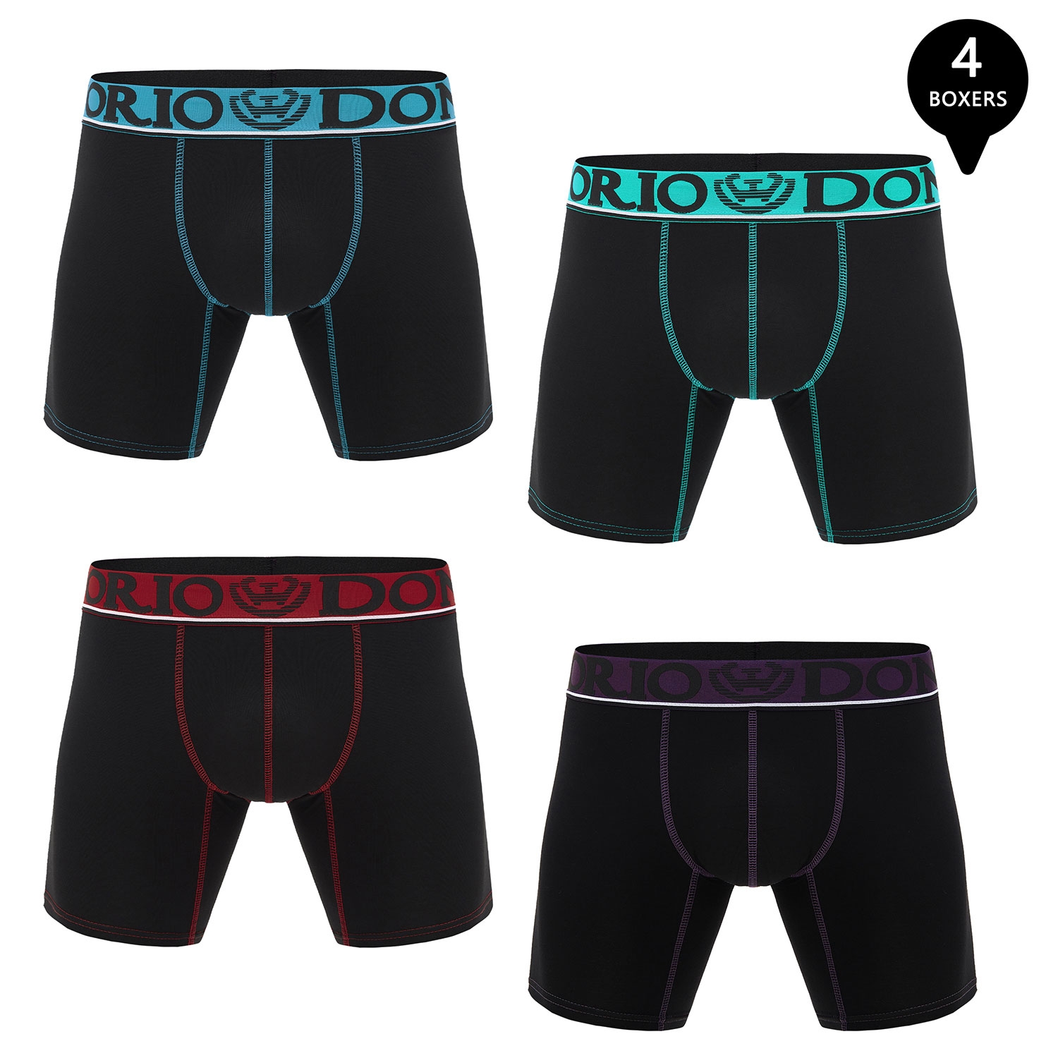 Giovacchino - Pack De 4 Boxer Medio Algodón Hombre