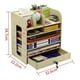 thumbnail image 4 of Organizador de escritorio multiuso de madera blanco, 4 of 4