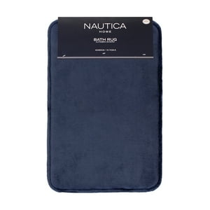 Alfombra De Baño Nautica Flannel 40X60Cm Antideslizante Azul Marino