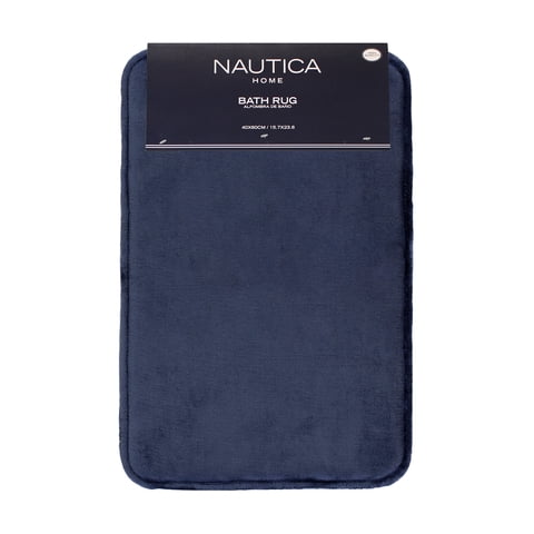 Alfombra De Baño Nautica Home Flannel 40X60Cm Antideslizante Azul Marino