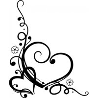 Rienda Libre Graphics - Decomural Love Heart Corner Ws-18291