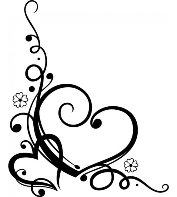 Rienda Libre Graphics - Decomural Love Heart Corner Ws-18291