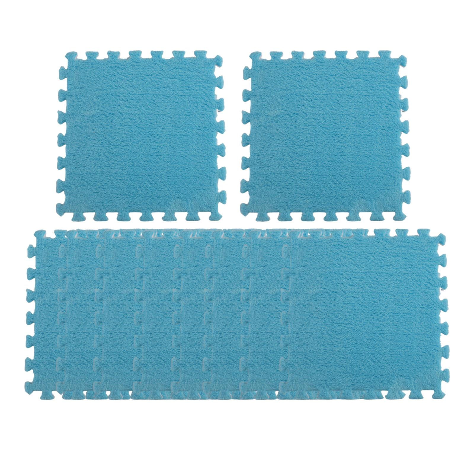 Magideal - 10 Uds. Alfombrilla De Espuma De Felpa Antideslizante 30x30cm Alfombra De Escalada Suave Alfombrillas Para El Área De La Alfombra Para El Ejercicio De Azul