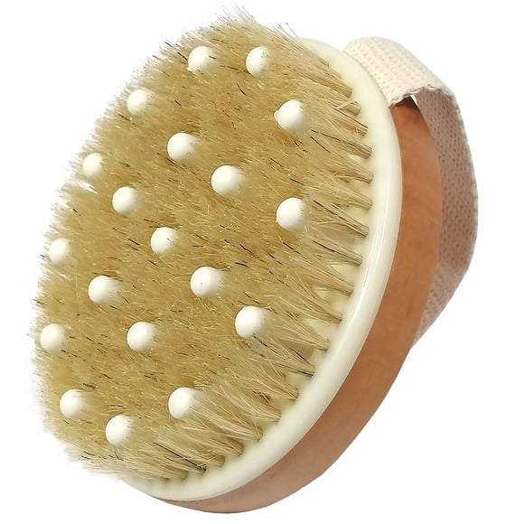 Cepillo Corporal HUAYINGMEI de Cerdas Naturales y Nodos de Goma