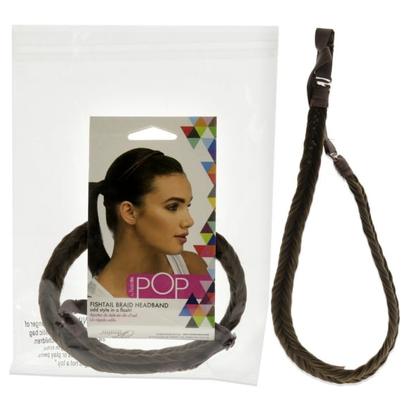 Diadema Hairdo Trenzada Cola de Pez Castaño