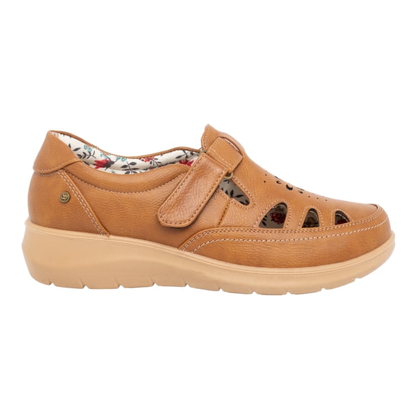 Zapato Confort con Velcro Angi Caramelo Passer