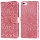 thumbnail image 4 of Funda tipo cartera FOXDOCK para iPhone 6 Plus , diseño girasol en relieve, cuero PU, cierre magnético, soporte y tarjetero, 4 of 5