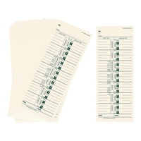 Magideal - 50 Tarjetas De Semanales, Tarjetas De Horario De Trabajo, Tarjetas De De Una Sola Cara Con Impresión Verde, Tarjetas De Asistencia Para