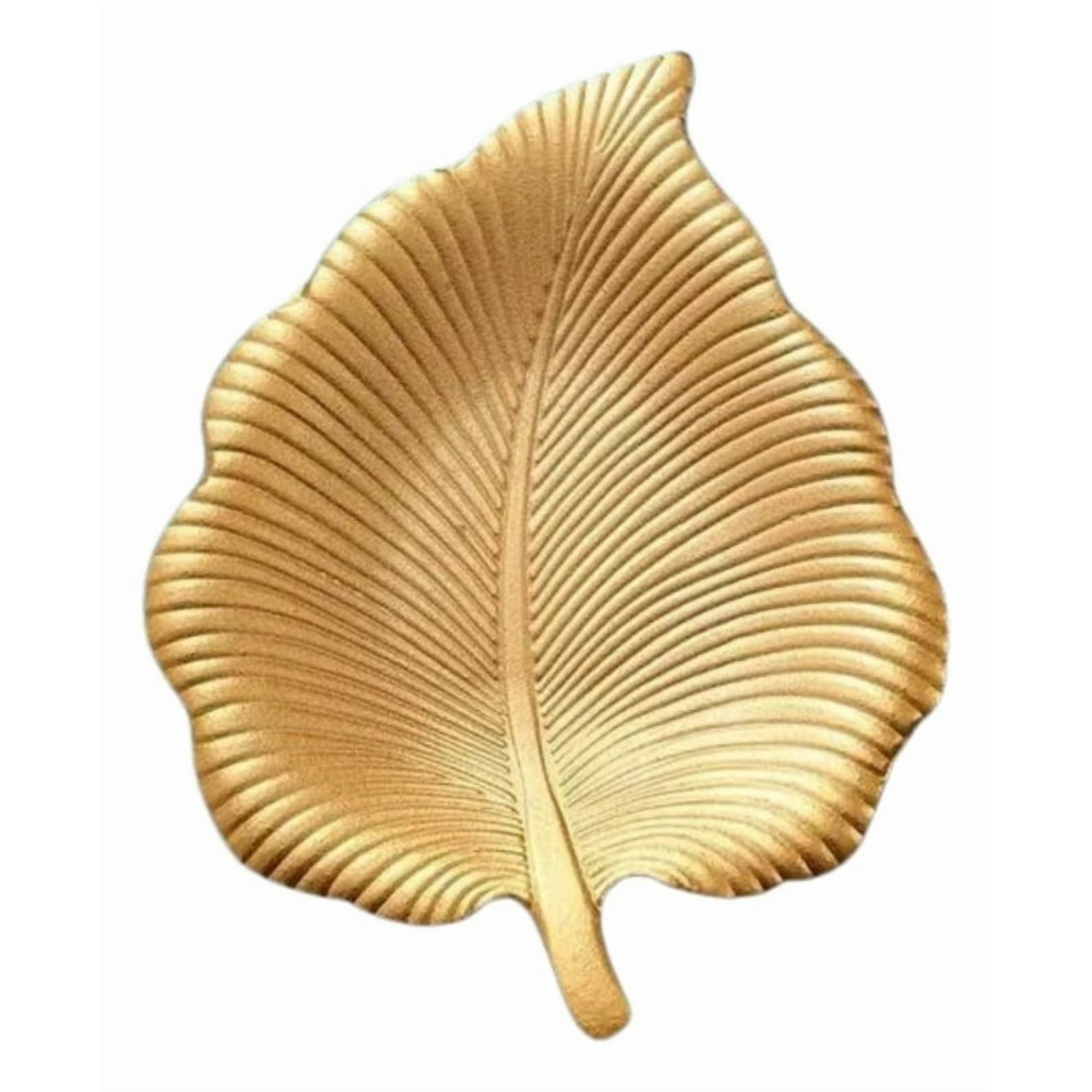 Genérico - Set 3 Plato Base Decorativo Hoja Tropical Mesa Frutero Jhn