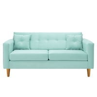 Bodevir - Sofa New Retro 3C Felpa 04 Verde Agua