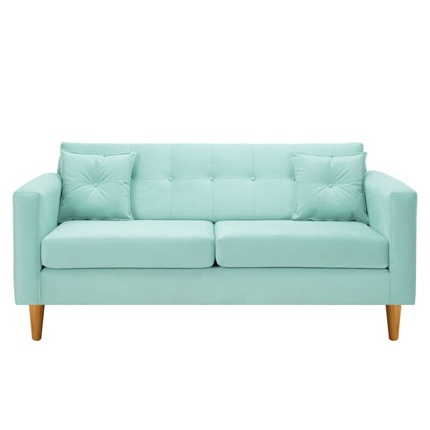 Sofa New Retro 3c Felpa 04 Verde Agua