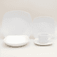 thumbnail image 1 of Juego vajilla porcelana 30 piezas cuadrado set Blanco, 1 of 3