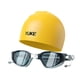 thumbnail image 4 of Gafas de natación con tope de natación vasos de natación anti antidivisión vista transparente para mujeres y sin fugas de silicona cómoda tapa de baño Amarillo, 4 of 5