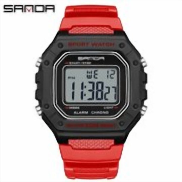 Explojoy Reloj Deportivo Digital Cuadrado para Adolescentes – Reloj de Pulsera Multifunción Impermeable con Despertador y Pantalla LED