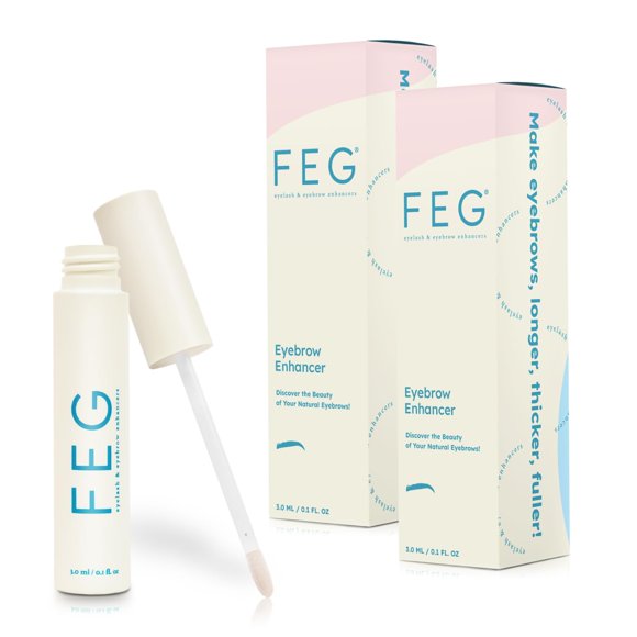 Sérum potenciador de cejas FEG Growth Treatment, paquete de 2 unidades, 6 ml