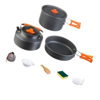 Ioensy - Kit De Utensilios De Cocina Para Acampar, Sartén Para Fogata, Para Barbacoa Familiar, Mochilero, Estilo A