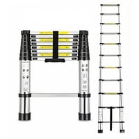 Escalera Eoland Telescópica 3.2 Metros Altura 11 Peldaños Plegable De Aluminio Escala