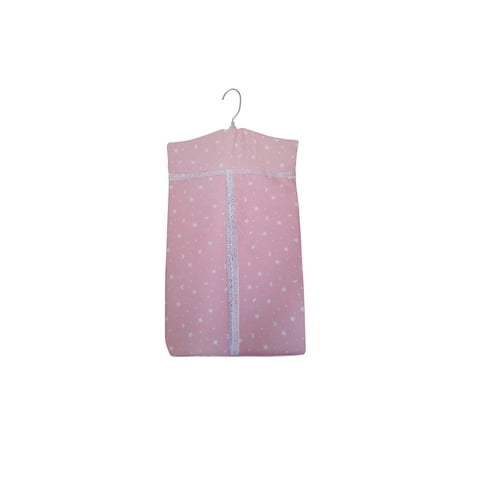 Garey - Guarda Pañales Tela Loneta Con Colgador 100 % Algodón, Rosado