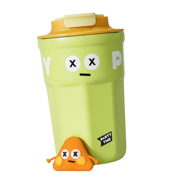 Taza de viaje de café con aislamiento de acero inoxidable Vaso de 400 ml Taza de bebidas Taza termo de café para deportes al aire libre Regalo de , VERDE