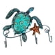 thumbnail image 5 of Ganchos De Pared De Tortuga Metal Fundido Azul 4 Ganchos Para Llaves Para Decoración De Llaves De Casa De Coche De Pared, 5 of 5