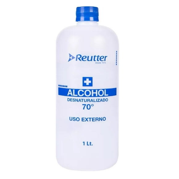 Alcohol Desnaturalizado 70° 1 Litro Uso Externo