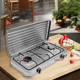 thumbnail image 1 of Cocina Encimera a Gas Licuado 2 Platos Cocinilla Gris, 1 of 6