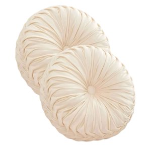 Imac Hogar - Pack De 2 Cojines Decorativos Redondo Elegante Y Sofisticado