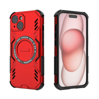 Funda Foxdock Para Iphone 15 , Magnética, Resistente A Golpes, Con Soporte, Unisex, Carga Inalámbrica