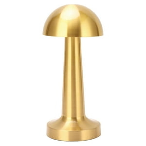 Hb Led - Lámpara De Mesa Led Recargable Mushroom Led Dimeable Dorado