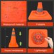 thumbnail image 5 of [Conos de seguridad vial] TENKAIWICK de 18 pulgadas con collares reflectantes (paquete de 5), 5 of 5