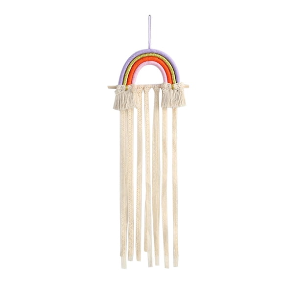 Macrame Hair Bow Holder Para Niñas Tejido Clips Para El Cabello Organizador Wall Door Decors Style A